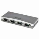 StarTech.com ICUSB2324 4ポート USB-RS232C変換ハブ USB2.0-シリアル (x 4) コンバータ/ 変換アダプタ USB A (オス)-D-Sub9ピン (オス)