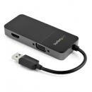 StarTech.com USB32HDVGA USB 3.0-HDMI/VGA 変換アダプタ 4K/30Hz対応 Mac/Windows対応 USB Type-AポートからHDMI/RGB変換