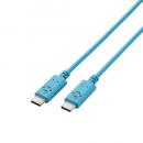 ELECOM MPA-CCF10BUF USB Type-C to USB Type-Cケーブル/USB Power Delivery対応/顔つきタイプ/1.0m/ベイビー(ブルー×ブラック)