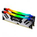 Kingston KF564C32RSAK2-96 96GB DDR5 6400MT/s CL32 DIMM (Kit of 2) FURY Renegade RGB Silver XMP