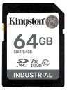 Kingston SDIT/64GB 64GB SDXC Industrial -40℃ to 85℃ C10 UHS-I U3 V30 A1 pSLC