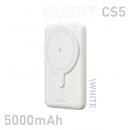 ADAM elements APBADGVCS5WH GRAVITY CS5 MagSafe対応ワイヤレス充電 5000mAh スタンド機能付 モバイルバッテリー ホワイト