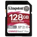 Kingston SDR2V6/128GB Canvas React Plus V60 SD メモリカード 128GB