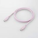ELECOM MPA-CCSS10PU USB Type-C to USB Type-Cケーブル/USB Power Delivery対応/なめらか/1.0m/&me/ラベンダー