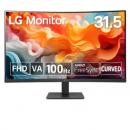 LG 32MR50C-B 液晶モニター 31.5型曲面/1920×1080/Dsub15pin、HDMI/ブラック/スピーカー：なし/フルHD/IPS/フリッカーセーフ/3年保証