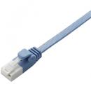 ELECOM LD-GFT/BU10 EU RoHS指令準拠 ツメ折れ防止フラットLANケーブル(Cat6)/1.0m/ブルー