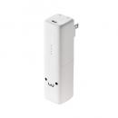 ELECOM DE-AC08-5000WF モバイルバッテリー/リチウムイオン電池/AC一体型/おまかせ充電/USB PD/20W/5000mAh/USB-C出力×1/PSE適合/しろちゃん