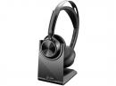 日本HP 9T9J5AA#AC3 Poly Voyager Focus 2 USB-Cドングル付 +USB-A 変換アダプタ付 充電スタンド付 両耳 ワイヤレスモデル ノイズキャンセリングマイク搭載