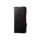 ELECOM PM-S241PLFYBK AQUOS wish4 (SH-52E)用レザーケース/手帳型/ステッチ/耐衝撃/磁石付き/ブラック