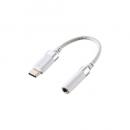 ELECOM MPA-C35DSWH 音声変換ケーブル/高耐久/USB Type-C to 3.5mmステレオミニ端子/DAC搭載/ハイレゾ対応/ホワイト