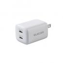 ELECOM MPA-ACCP9335WH AC充電器/USB充電器/USB PD対応/35W/USB-C×2/スイングプラグ/ホワイト