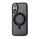 ELECOM PM-A24AMAGSTBK iPhone 16用ハイブリッドケース/MAGKEEP/スタンド/ブラック