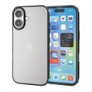 ELECOM PM-A24AUCTMBK iPhone 16用ソフトケース/サイドメッキ/メタリックブラック