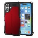 ELECOM PM-A24AZERORD iPhone 16用ハイブリッドケース/ZEROSHOCK/レッド