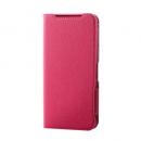 ELECOM PM-S244PLFUJPND AQUOS sense9(SH-53E)用レザーケース/手帳型/UltraSlim/Flowers/薄型/超軽量/磁石付き/ディープピンク