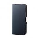 ELECOM PM-S244PLFUNV AQUOS sense9(SH-53E)用レザーケース/手帳型/UltraSlim/薄型/磁石付き/ネイビー