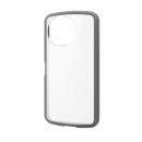 ELECOM PM-S244TSLFCBK AQUOS sense9(SH-53E)用ハイブリッドケース/TOUGH SLIM LITE/フレームカラー/背面クリア/ブラック