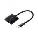 ELECOM AD-CDPPDBK2 Type-C映像変換アダプタ/TypeC-DisplayPort&給電ポート/ブラック