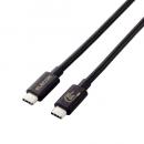 ELECOM USB4-V2CC10NBK USB4ケーブル/C-Cタイプ/認証品/USB Power Delivery対応/60W/80Gbps/1.0m/ブラック