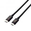 ELECOM USB4-V2CCE10NBK USB4ケーブル/C-Cタイプ/認証品/USB Power Delivery対応/240W/80Gbps/1.0m/ブラック