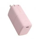 ELECOM DE-AC09-5000PN モバイルバッテリー/リチウムイオン電池/AC一体型/おまかせ充電/USB PD/30W/5000mAh/USB-C入出力×1/PSE適合/ピンク