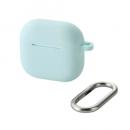 ELECOM AVA-AP06SCBU AirPods 第4世代/アクティブノイズキャンセリング搭載AirPods 第4世代/シリコンケース/カラビナ付/ブルー