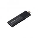 ELECOM ESD-EWB0500GBKR 外付けSSD/USB3.2(Gen1)対応/スライド式/Type-C&Type-A両対応/マニュアルQRシール付/500GB/ブラック