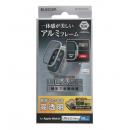 ELECOM AW-23CFLGFALSV Apple Watch 49mm/ガラスフィルム/アルミフレーム/高透明/貼付治具付/シルバー