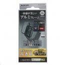 ELECOM AW-23DFLGFALBK Apple Watch 44mm/ガラスフィルム/アルミフレーム/高透明/貼付治具付/ブラック