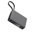 ADAM elements APBADGV30WGY 充電ケーブル内蔵、30W急速充電対応モバイルバッテリー (10000mAh) グレー