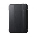 ELECOM TB-A24RWVFCBK iPad 第10世代/フラップケース/ソフトレザー/背面クリア/フレームカラー/2アングル/ブラック