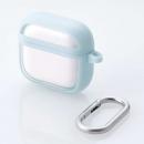 ELECOM AVA-AP06TSLFCBU AirPods 第4世代/アクティブノイズキャンセリング搭載AirPods 第4世代/TOUGH SLIMケース/カラビナ付/ブルー