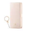 ELECOM PM-F244PLFJM2WH らくらくスマートフォン(F-53E)/レザーケース/手帳型/Enchante’e/磁石付き/リング付き/ホワイト