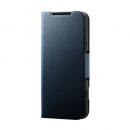 ELECOM PM-F244PLFUNV らくらくスマートフォン(F-53E)/レザーケース/手帳型/UltraSlim/薄型/磁石付き/ネイビー