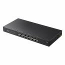 サンワサプライ LAN-GIGAPOE2401 レイヤー2ギガビット対応PoEスイッチングハブ（24ポート）