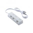 ELECOM T-IS01-2310WH 個別スイッチタップ/雷サージ付き/ホコリシャッター付き/3個口/1m/ホワイト