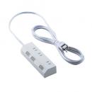 ELECOM T-IS01M-2330WH 個別スイッチタップ/雷サージ付き/ホコリシャッター付き/磁石付き/3個口/3m/ホワイト