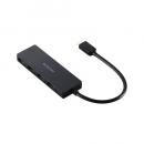 ELECOM U2HC-H040BK USB HUB/USB-C/USB2.0/バスパワー/4ポート/15cm/ブラック