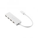 ELECOM U2HC-H040WF USB HUB/USB-C/USB2.0/バスパワー/4ポート/15cm/ホワイトフェイス