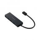ELECOM U3HC-H040BK USB HUB/USB-C/USB5Gbps/バスパワー/4ポート/15cm/ブラック