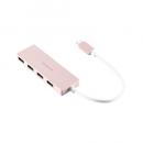 ELECOM U3HC-H040PN USB HUB/USB-C/USB5Gbps/バスパワー/4ポート/15cm/ピンク