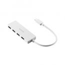 ELECOM U3HC-H040WH USB HUB/USB-C/USB5Gbps/バスパワー/4ポート/15cm/ホワイト