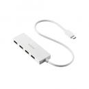 ELECOM U3HC-H041WH USB HUB/USB-C/USB5Gbps/バスパワー/4ポート/30cm/ホワイト