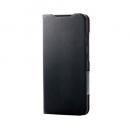 ELECOM PM-G251PLFUBK Galaxy S25(SC-51F)/レザーケース/手帳型/UltraSlim/薄型/磁石付き/ブラック
