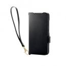 ELECOM PM-G251PLFY4BK Galaxy S25(SC-51F)/ソフトレザーケース/磁石付/耐衝撃/ハンドストラップ付/ブラック