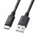 サンワサプライ KU-CA30BK USB 2.0 Type-Cケーブル（C-A・3m・ブラック）