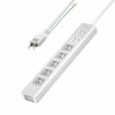 サンワサプライ TAP-F37SH-3KS 抜け止めシャッタータップ（3P・7個口・3m）