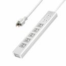 サンワサプライ TAP-F37SH-5K 抜け止めシャッタータップ（3P・7個口・5m）