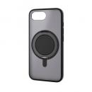 ELECOM PM-A25SMAGSTBK iPhone 16e/ハイブリッドケース/MAGKEEP/スタンド/マットブラック