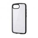 ELECOM PM-A25STSFCGSBK iPhone 16e/ハイブリッドケース/TOUGH SLIM LITE/フレームカラー/背面クリア/背面ガラス/フロストシルキー/ブラック